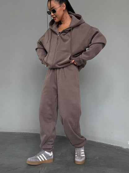 Damen Hoodie Jumpsuit mit Reißverschluss Norvielle