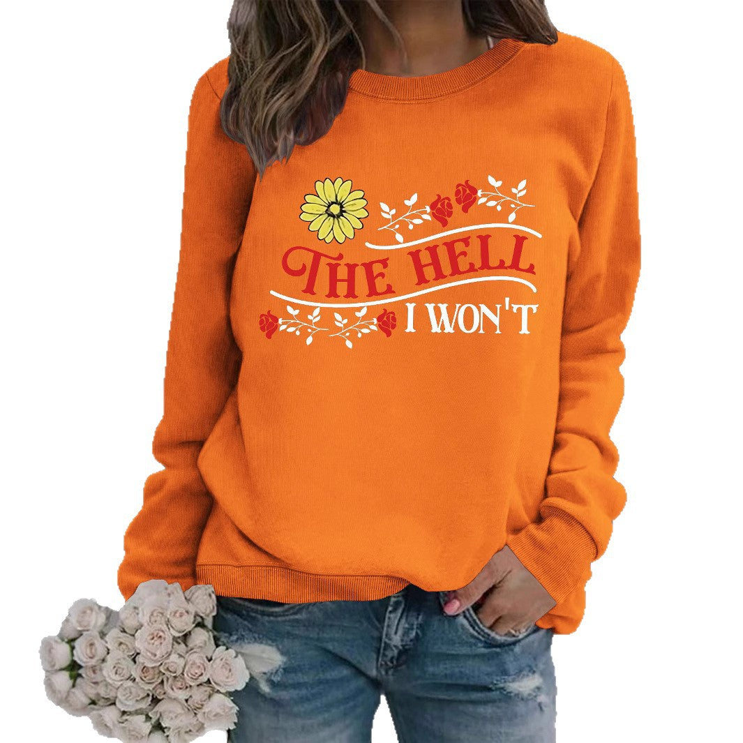 Damen Sweatshirt Verspielt Motiv Bequem Norvielle