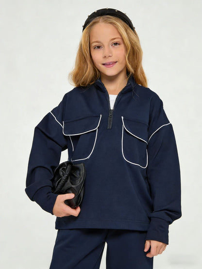 Damen Fleecejacke Halbzipp Norvielle