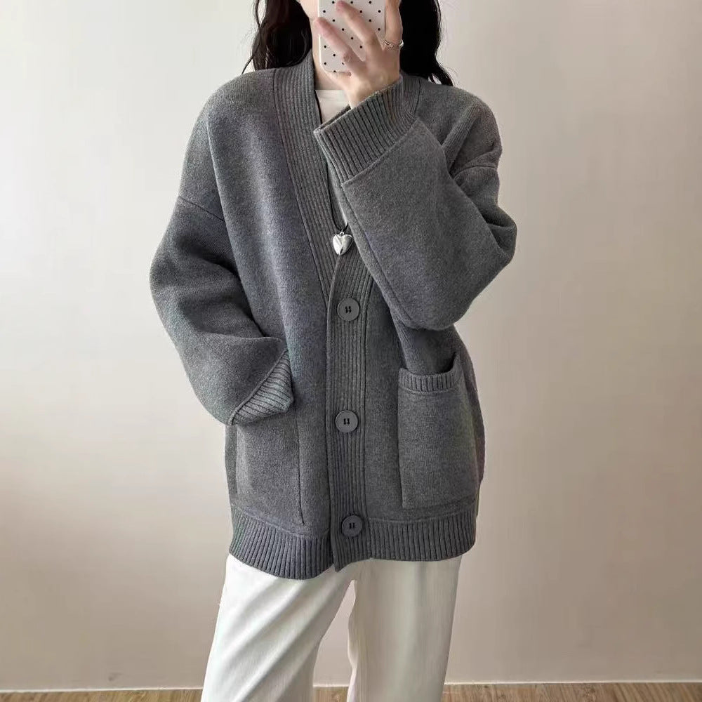 Damen Strickcardigan Lässig Mit Taschen Modern Norvielle - Norvielle