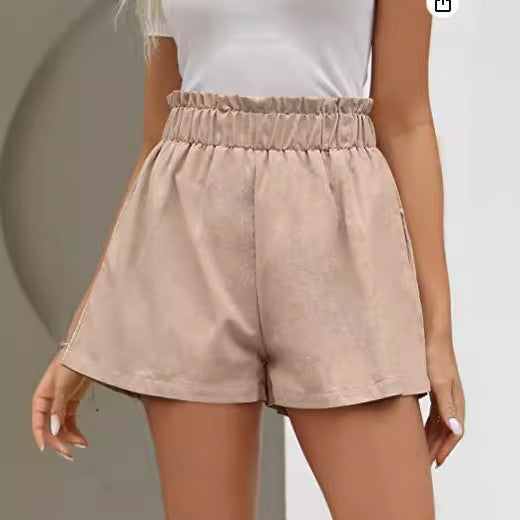 Damen Shorts Elastischer Bund Seitentaschen Norvielle - Norvielle