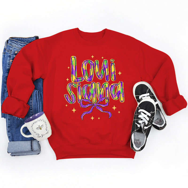 Damen Sweatshirt Weiches Innenfutter Mit Schriftzug Norvielle