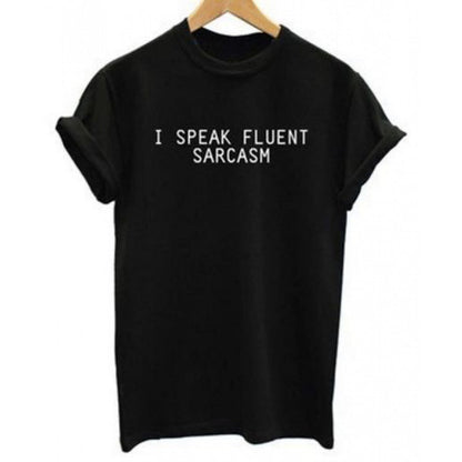 Damen T-Shirt Bequem Weiß mit Witzigem Spruch