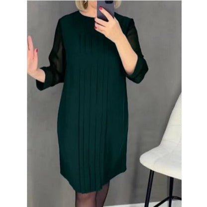 Damen Rüschenkleid transparente Ärmel Norvielle