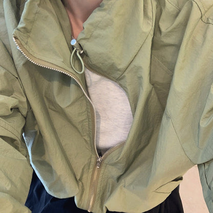 Damen Windjacke Leicht Voluminöse Ärmel Norvielle