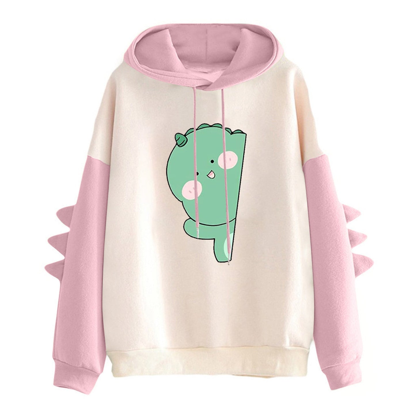 Damen Kapuzenpullover Dinosaurier-Motiv