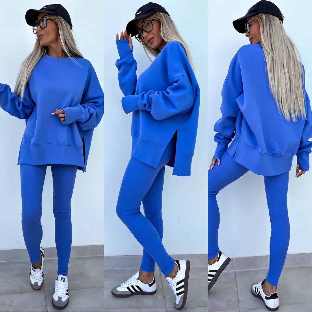Damen Sport-Loungewear-Set mit Sweatshirt und Leggings