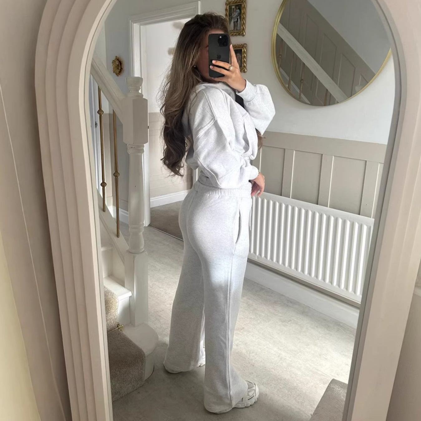 Damen Hoodie Jogginghose Set Lässig Weit Norvielle