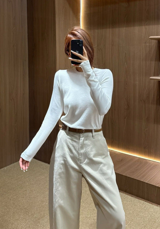 Damen Langarmshirt Norvielle Leicht Baumwolle