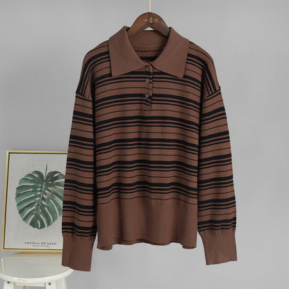 Damen Cardigan Gestreift Lässige Passform Norvielle