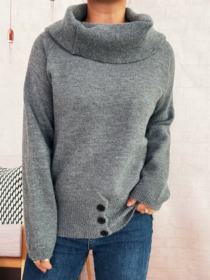 Damen Strickpullover Hochschließend Norvielle