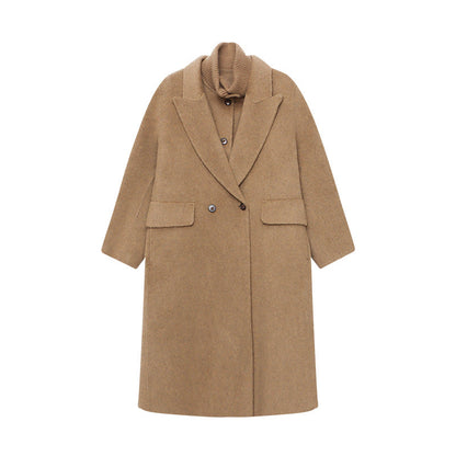 Damen Wollmantel Oversized Doppelter Knopfleiste