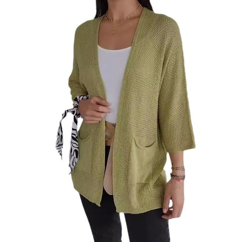 Damen Strickjacke Lässig Mit Taschen Norvielle