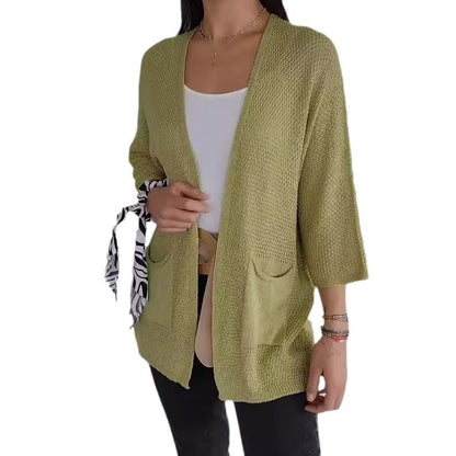 Damen Strickjacke Lässig Mit Taschen Norvielle