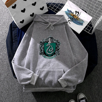 Damen Kapuzenpullover Slytherin Wappen Norvielle
