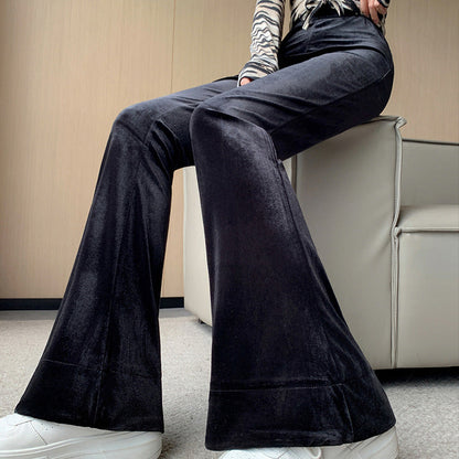 Damen Flare-Hose aus Samt Norvielle