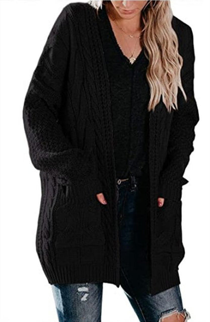 Damen Cardigan Grobstrick Strukturiert