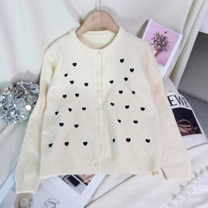 Damen Pulloverjacke Herzmotiv Norvielle - Norvielle