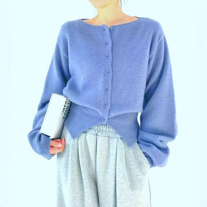 Damen Crop-Pullover Oversized Ärmel Norvielle