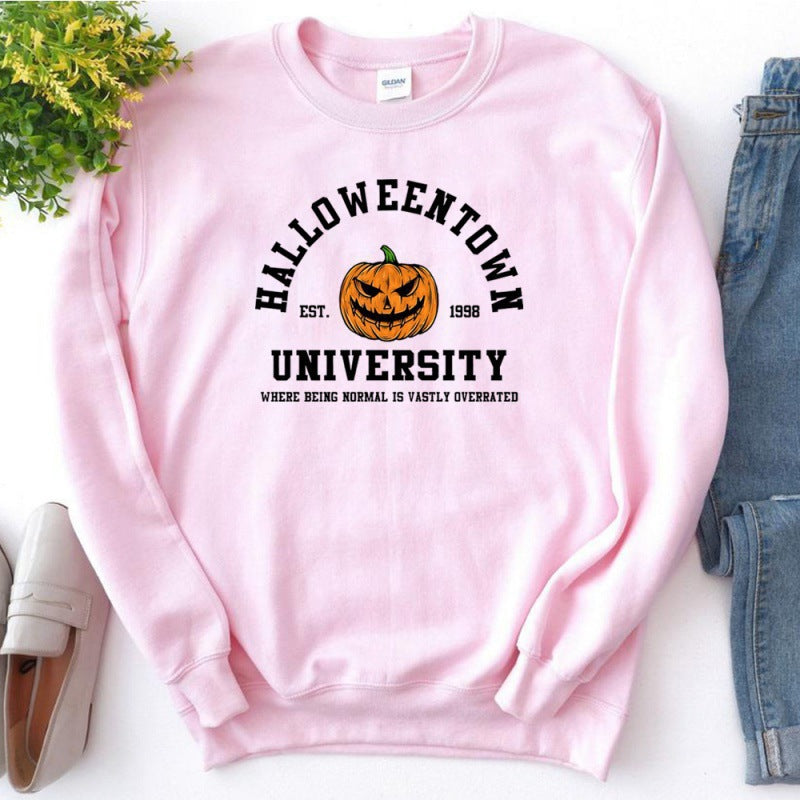 Damen Sweatshirt Kreatives Halloween-Design Baumwolle Bequem