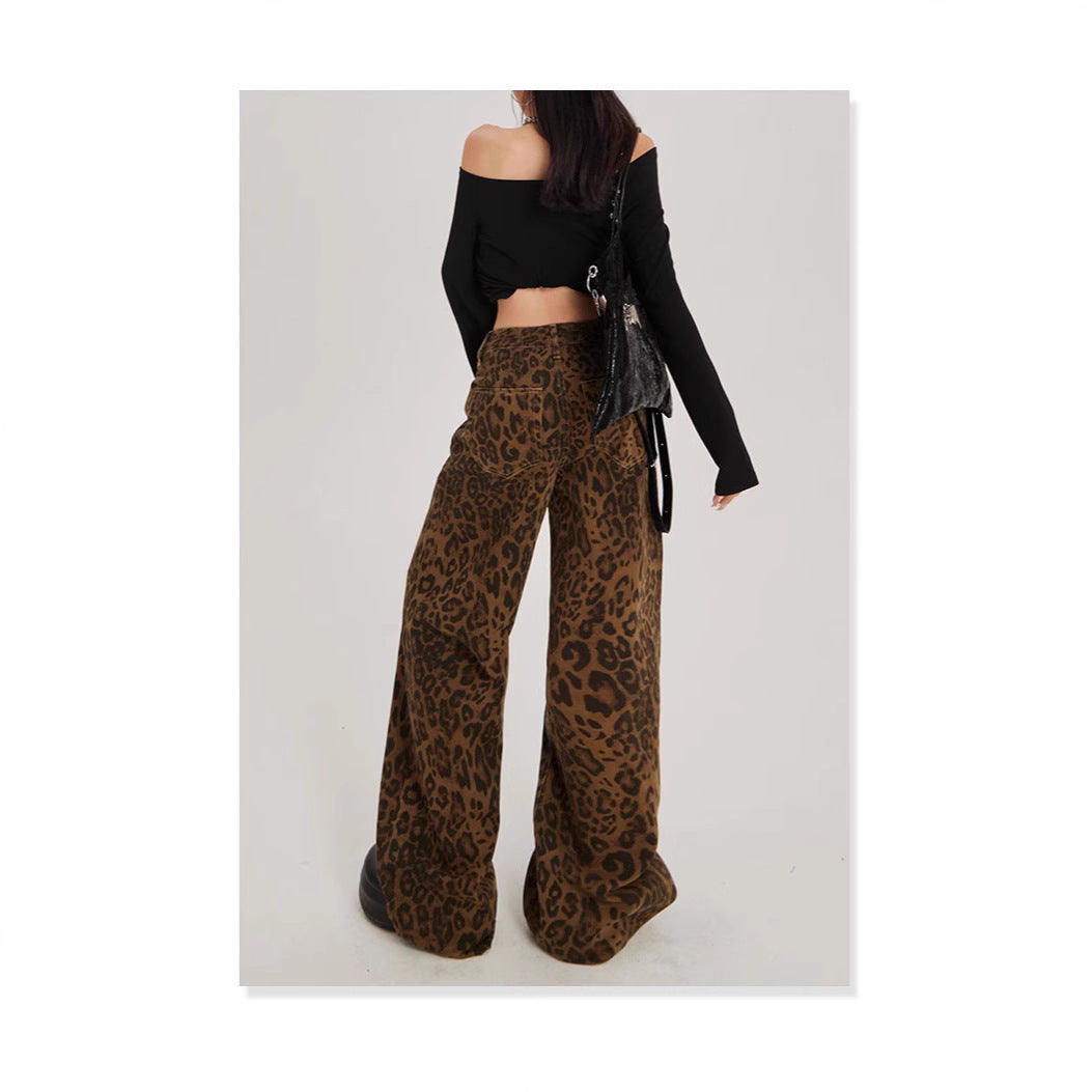Damen Leoparden-Hosen Weite Norvielle