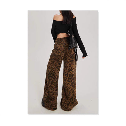 Damen Leoparden-Hosen Weite Norvielle