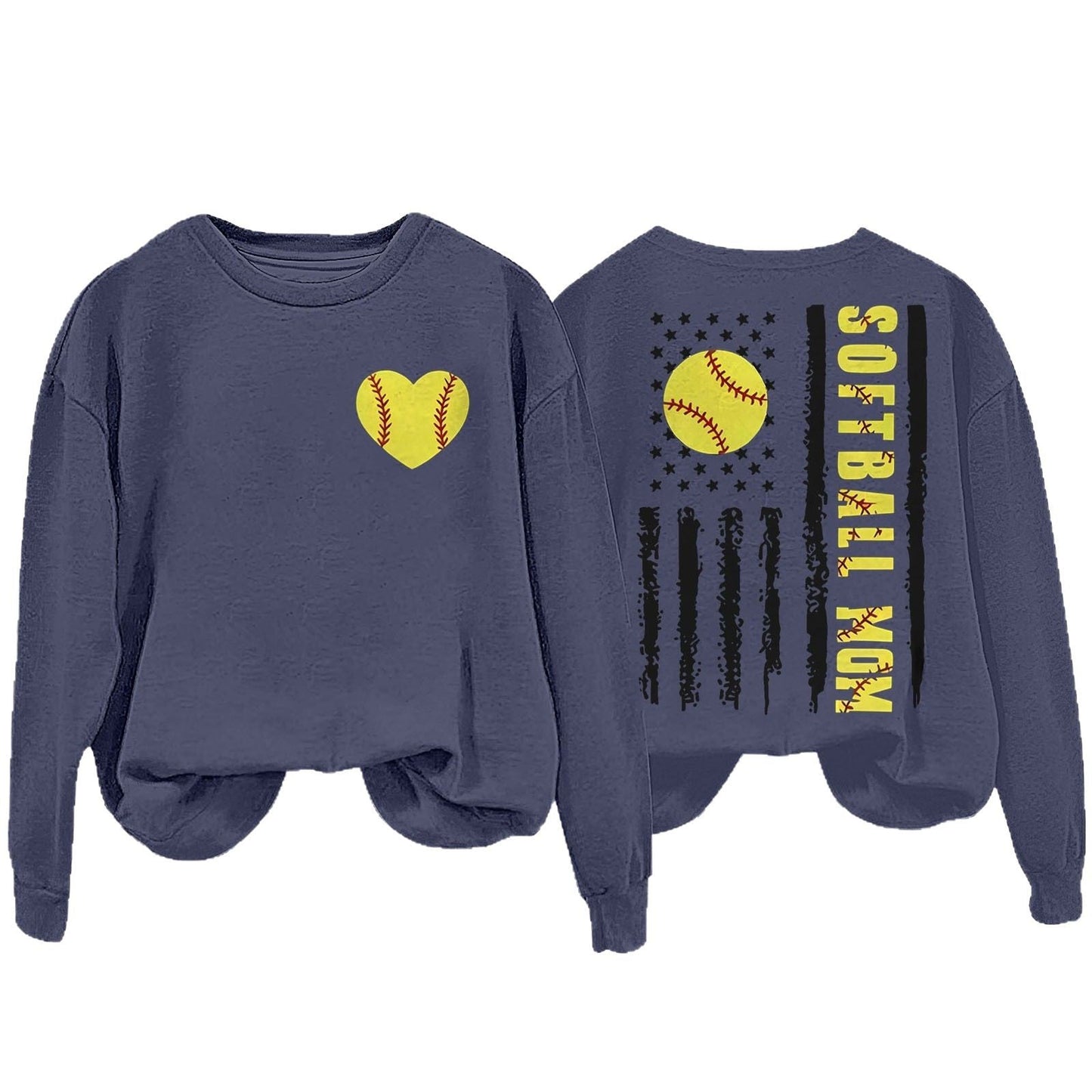 Damen Sweatshirt Softball-Design Norvielle