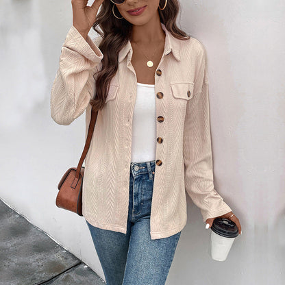 Damen Strukturierte Hemdjacke