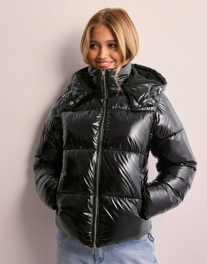 Damen Steppjacke Kapuze Warm
