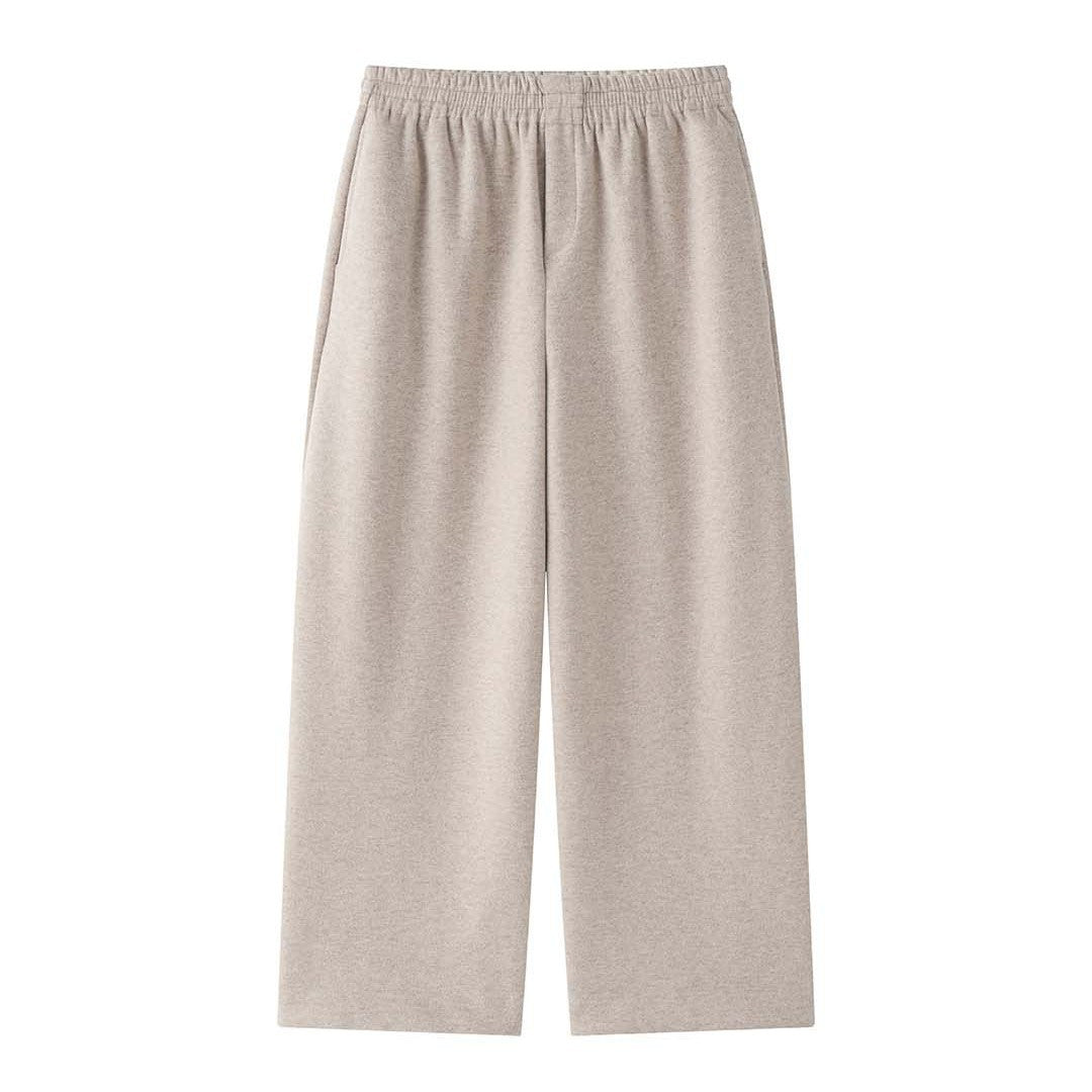 Damen Chino-Hose Hochtailliert Lässiger Schnitt Beige