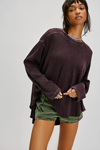 Damen Oversized Pullover Strukturiert Norvielle Beige