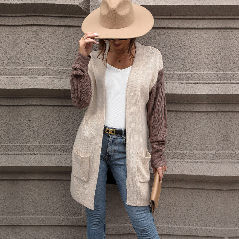 Damen Strickjacke Lässiger Schnitt Mit Taschen Norvielle
