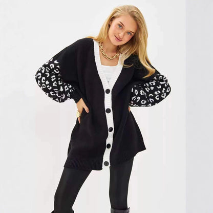 Damen Cardigan mit Wildlederärmeln Modisch Norvielle