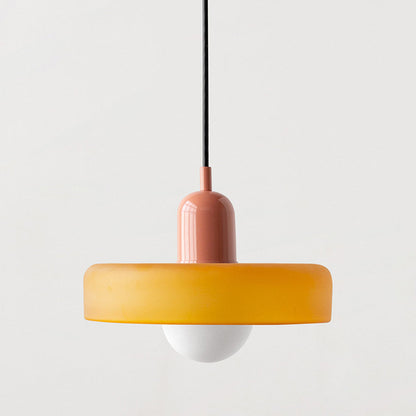 Bauhaus Pendelleuchte Farbiges Glas
