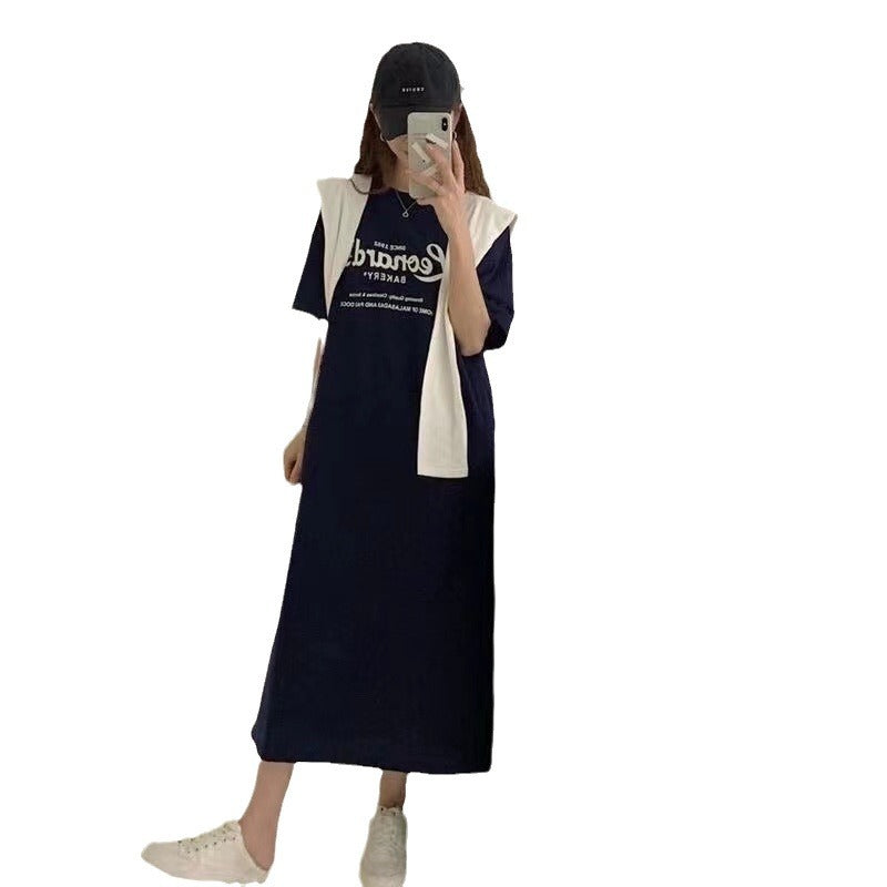 Damen Lounge-Kleid Grafik-Druck Bequem