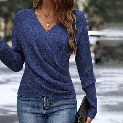 Norvielle Damen Gekreuzter Pullover
