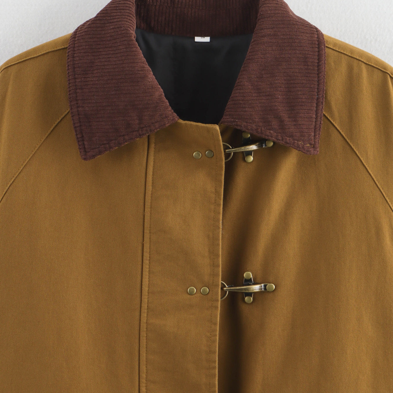 Damen Utility-Jacke Karottenkragen Aufgesetzte Taschen Norvielle