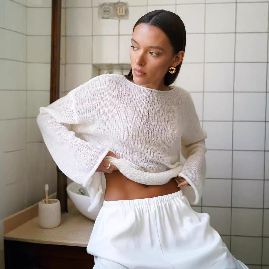 Damen Strickpullover Weit Norvielle Luftig