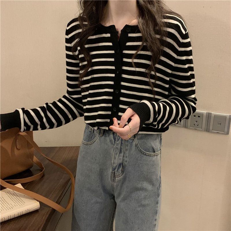 Damen Strickpullover Langärmlig Knopfverschluss Norvielle