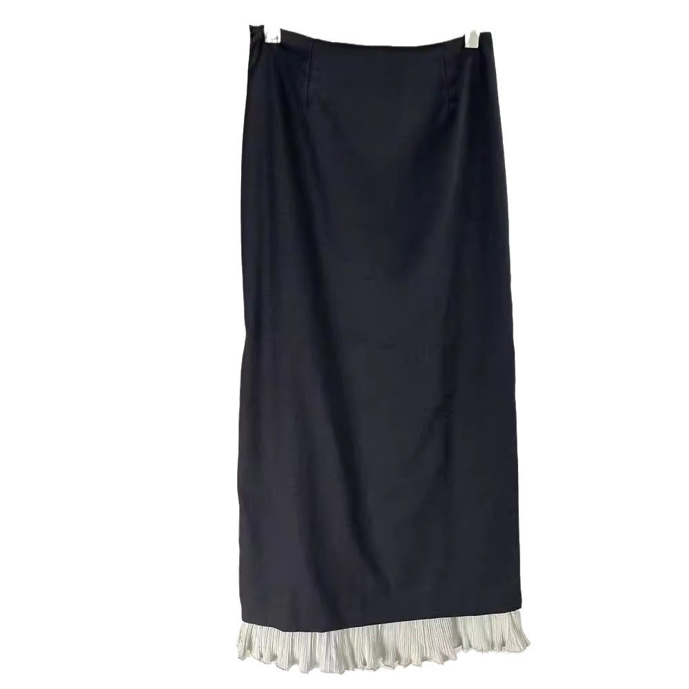 Damen Maxi-Rock mit Schlitzen und Lagenlook