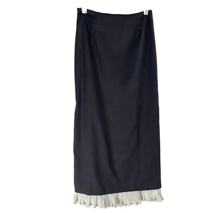Damen Maxi-Rock mit Schlitzen und Lagenlook