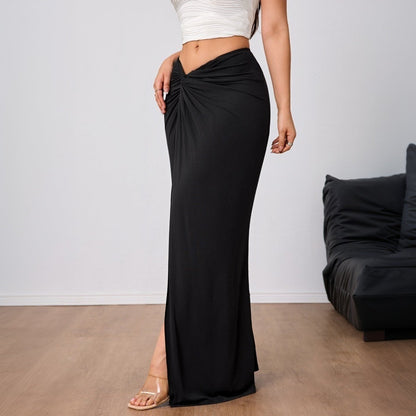 Damen Maxirock Elegantes Design Hochschlitz Norvielle