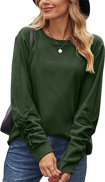 Damen Langarmshirt Weicher Baumwollmix Norvielle