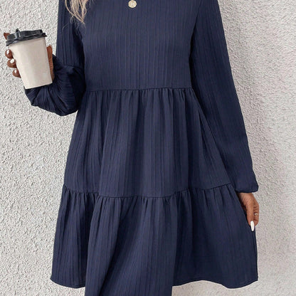 Damen Kleid Geraffter Rock Norvielle