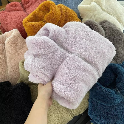 Damen Fleecejacke Weiches Innenfutter Hochkragen Norvielle