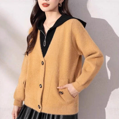 Damen Strickjacke Edle Knöpfe Norvielle