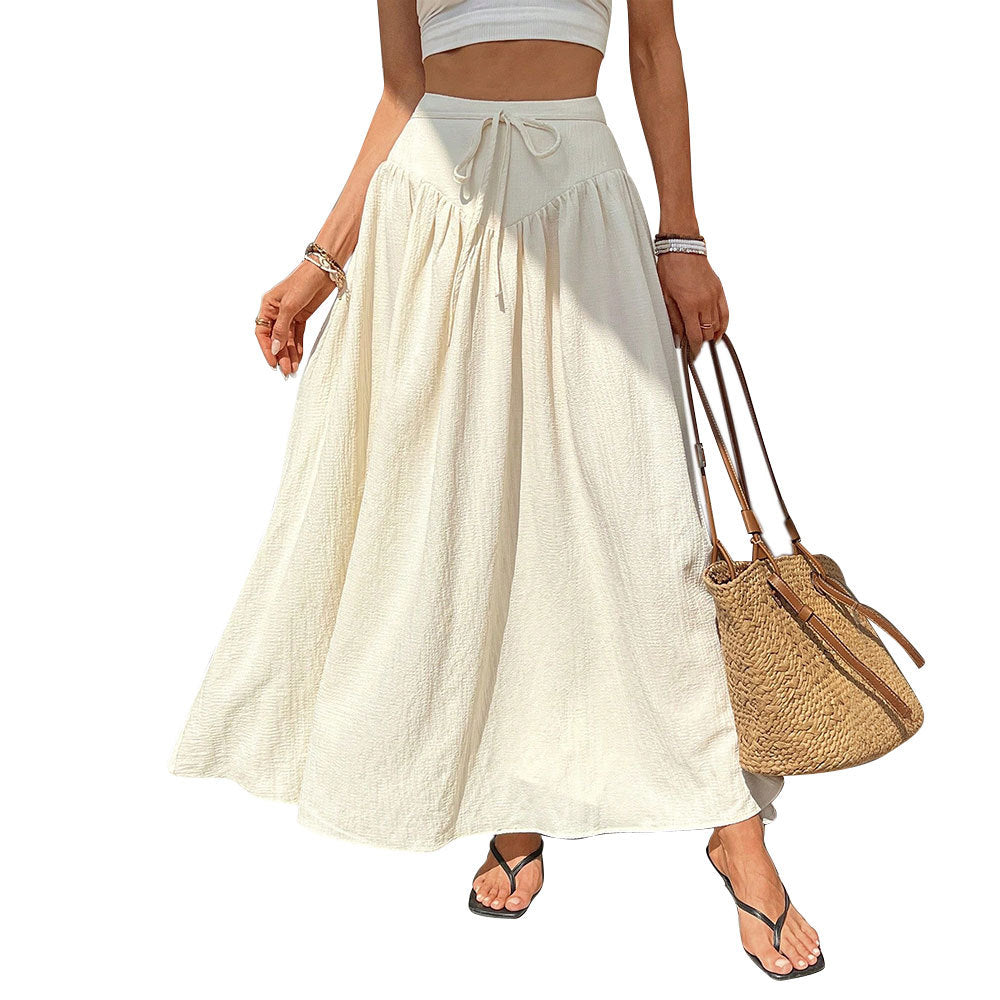 Damen Maxi-Rock Eleganter Schnitt Verstellbarer Taillenzug Norvielle