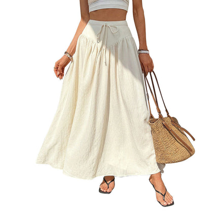 Damen Maxi-Rock Eleganter Schnitt Verstellbarer Taillenzug Norvielle