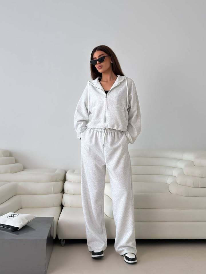 Damen Sportliches Kapuzen-Set elastisch Norvielle