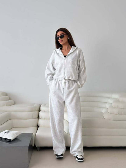 Damen Sportliches Kapuzen-Set elastisch Norvielle